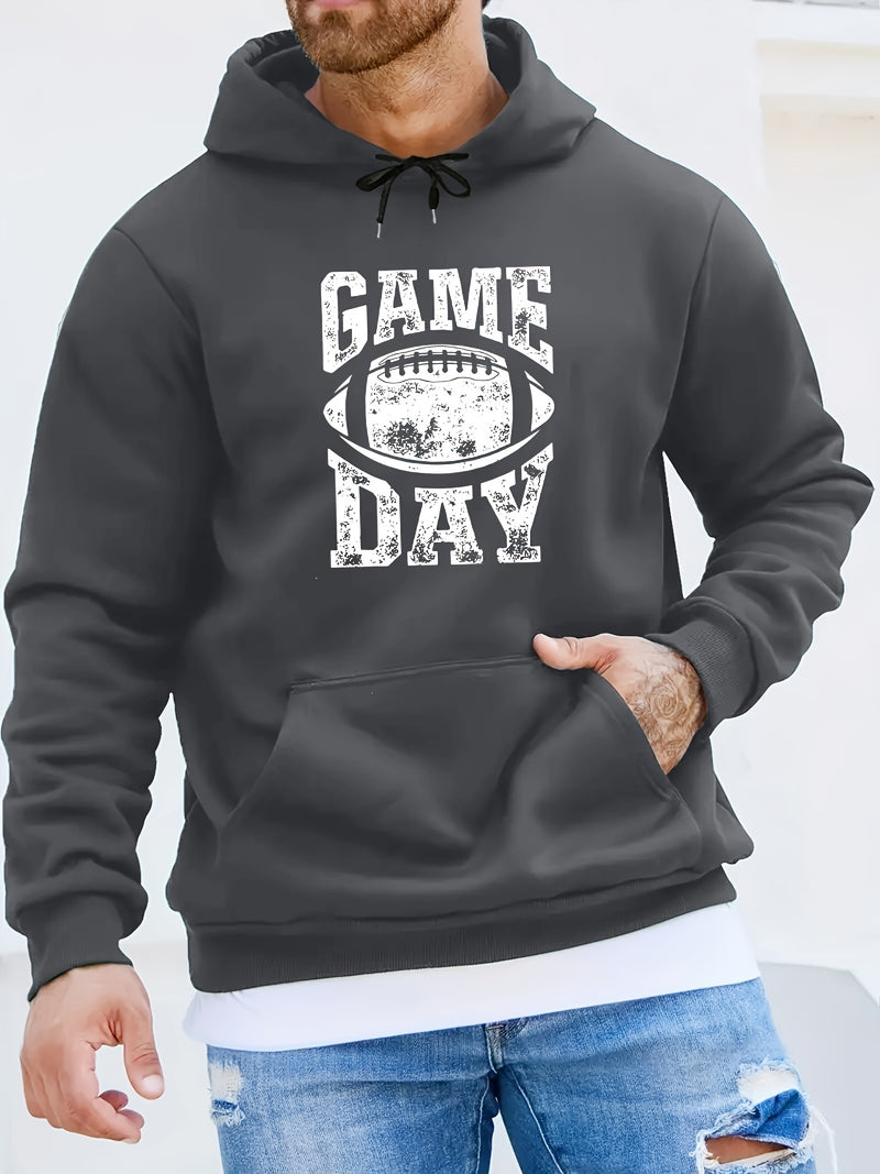 GAME DAY Pattern Print  Men Hoodies