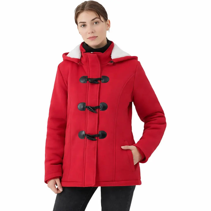 JiangWu Women’s Fleece Hooded Coat