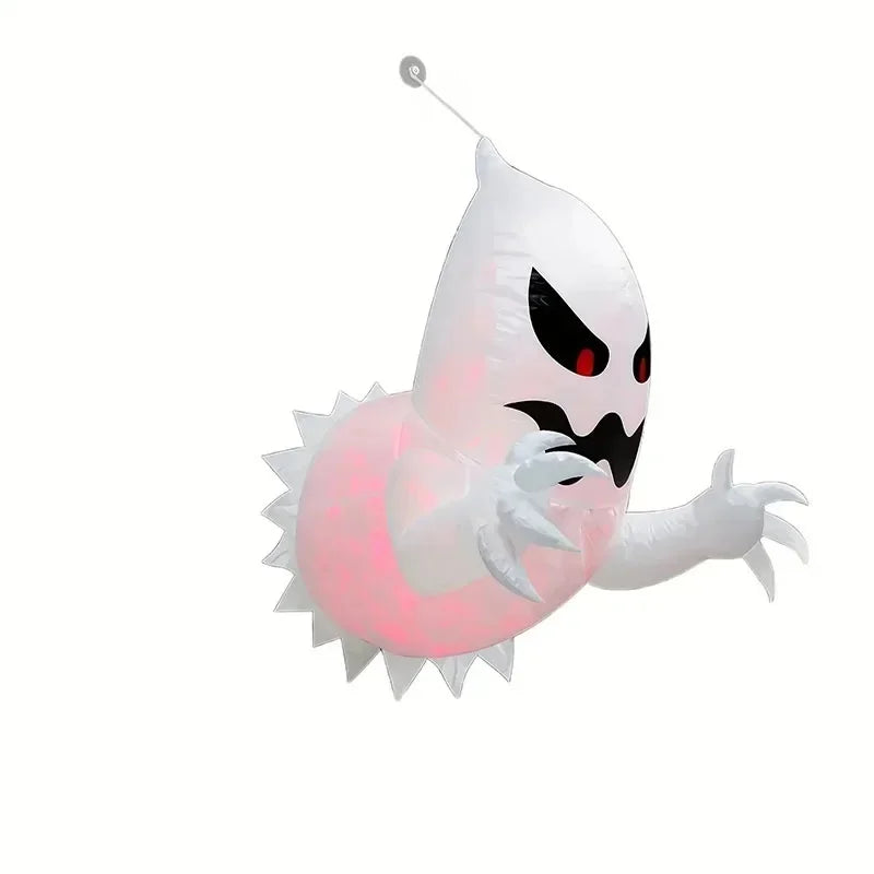 1Pc 1.4m Halloween Ghost Scary Inflatable Giant Blow Up Foldable Phantom Unique Coming Party Outside Yard Garden Lawn Decor Prop