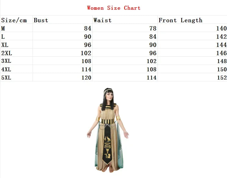 Halloween Ancient Egypt Egyptian Pharaoh Costume for Men King Cleopatra Queen Cosplay Carnival Party Medieval Couple Party Dress