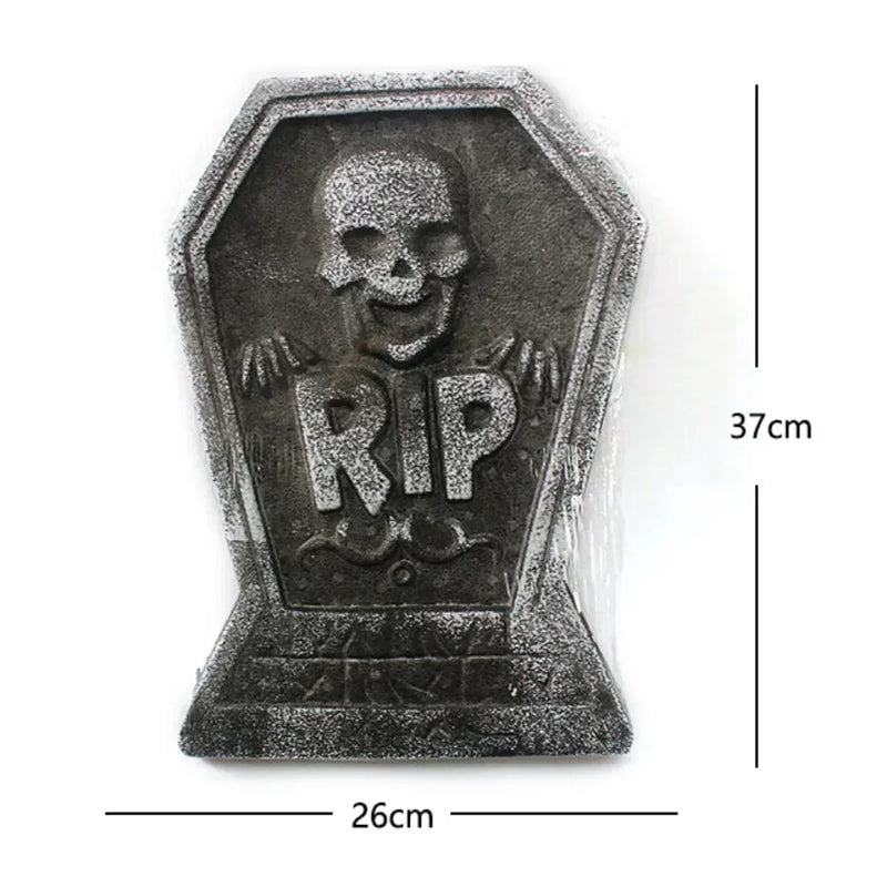 4pcs Foam Skeleton Rip Tombstone Halloween Party Decoration Grave Bat Horror House Prop Decor Ornament Halloween Party Supply