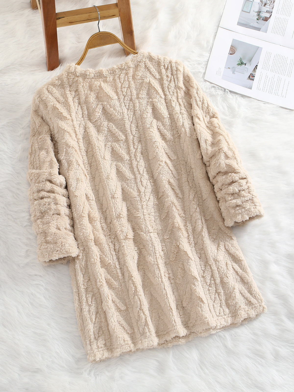 Teddy Jacquard long-sleeved casual sweater