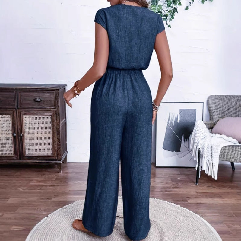 Elegant Waist-Defining Jumpsuit