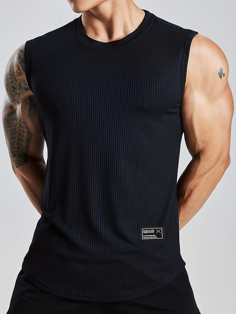 Men's Solid Active Tank Top