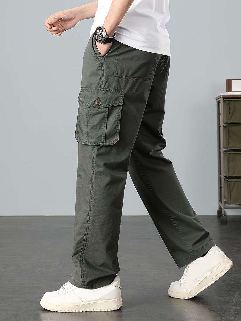 Men's Solid Color Cargo Pants