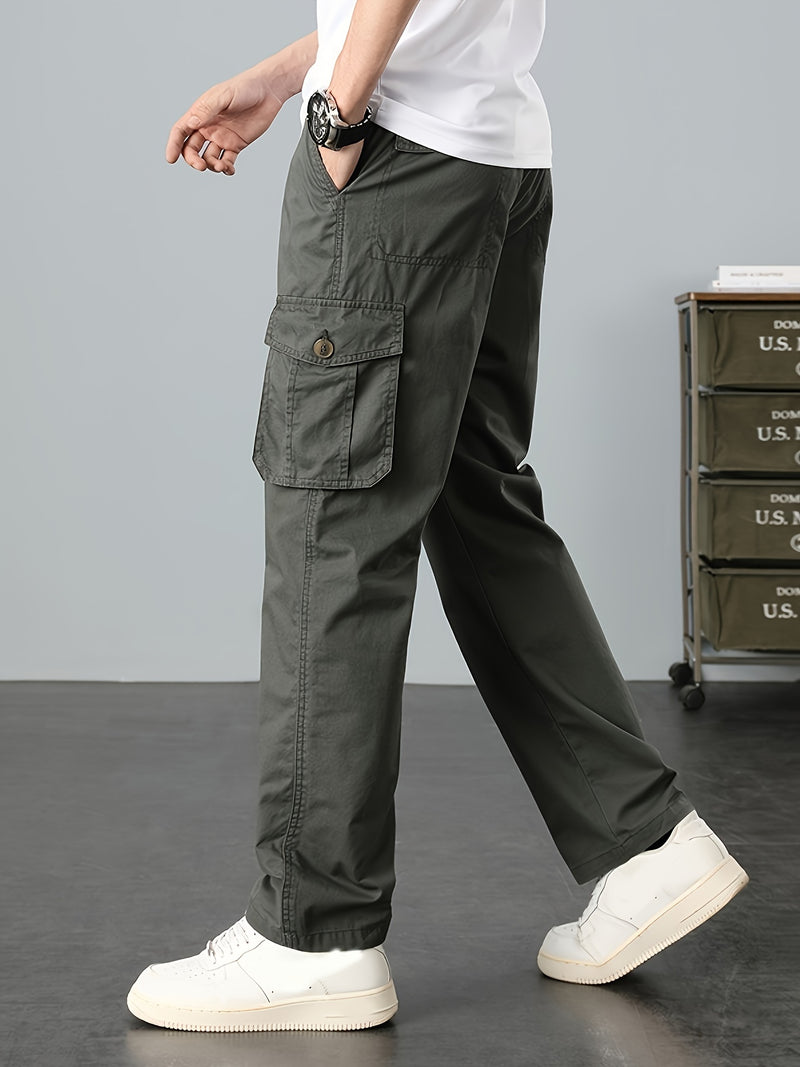 Men's Solid Color Cargo Pants