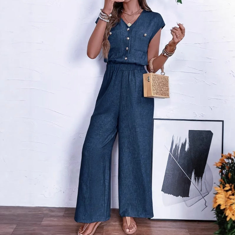Elegant Waist-Defining Jumpsuit
