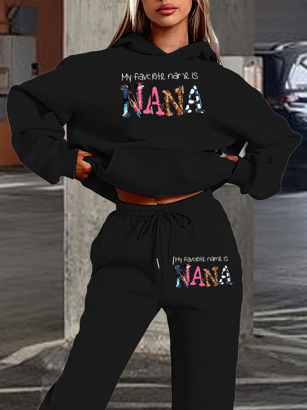 Geo-Chic Hoodie & Pants Set