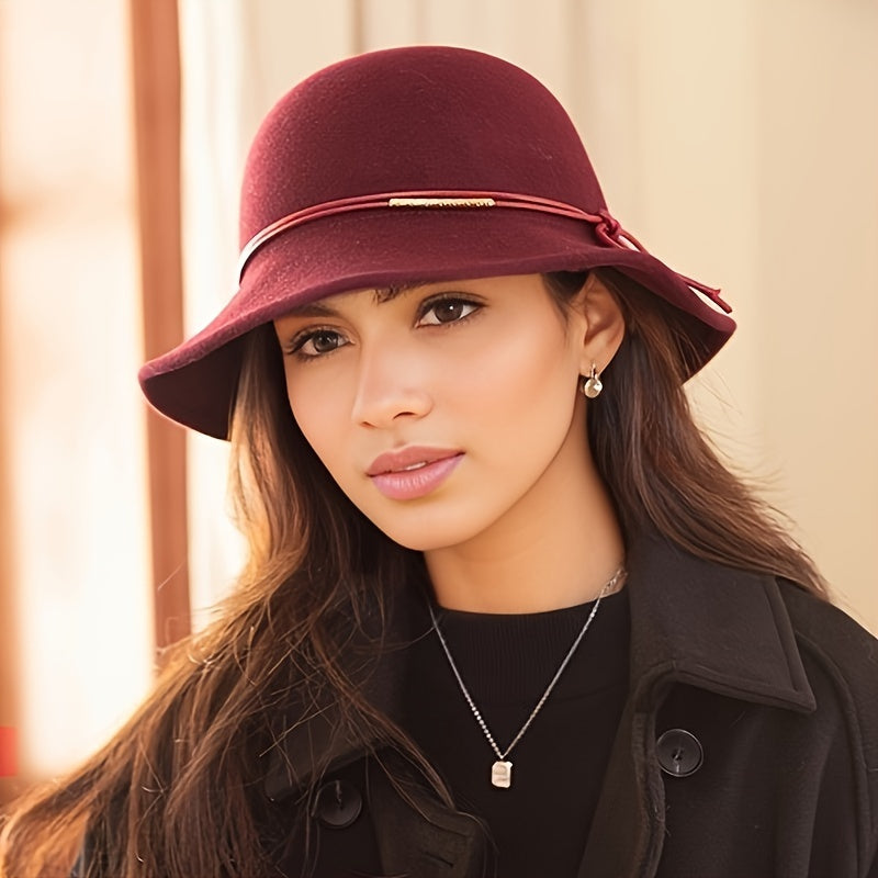 Rolled Brim Bucket Hat for Women