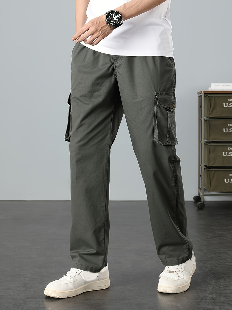 Men's Solid Color Cargo Pants