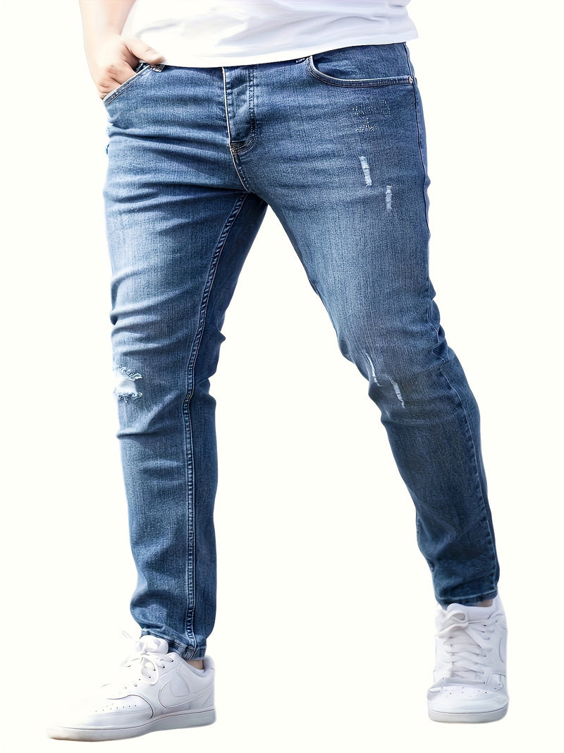 Men's Solid Skinny Denim Jeans