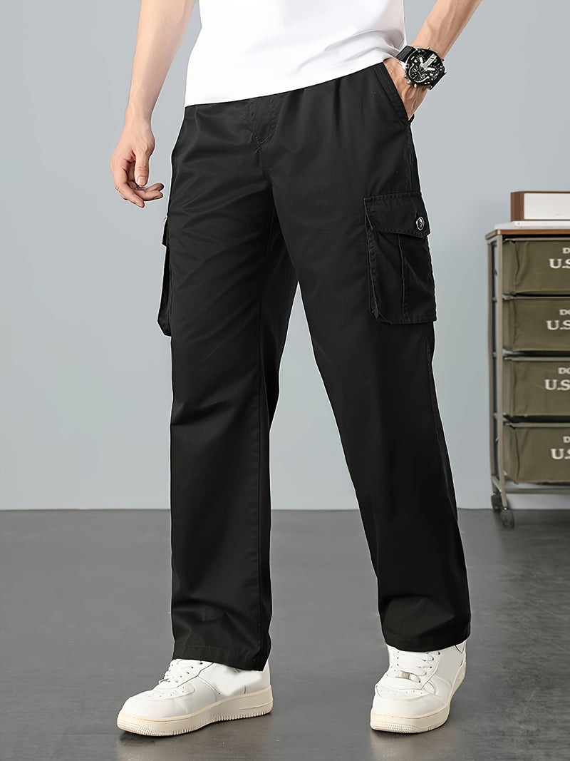 Men's Solid Color Cargo Pants