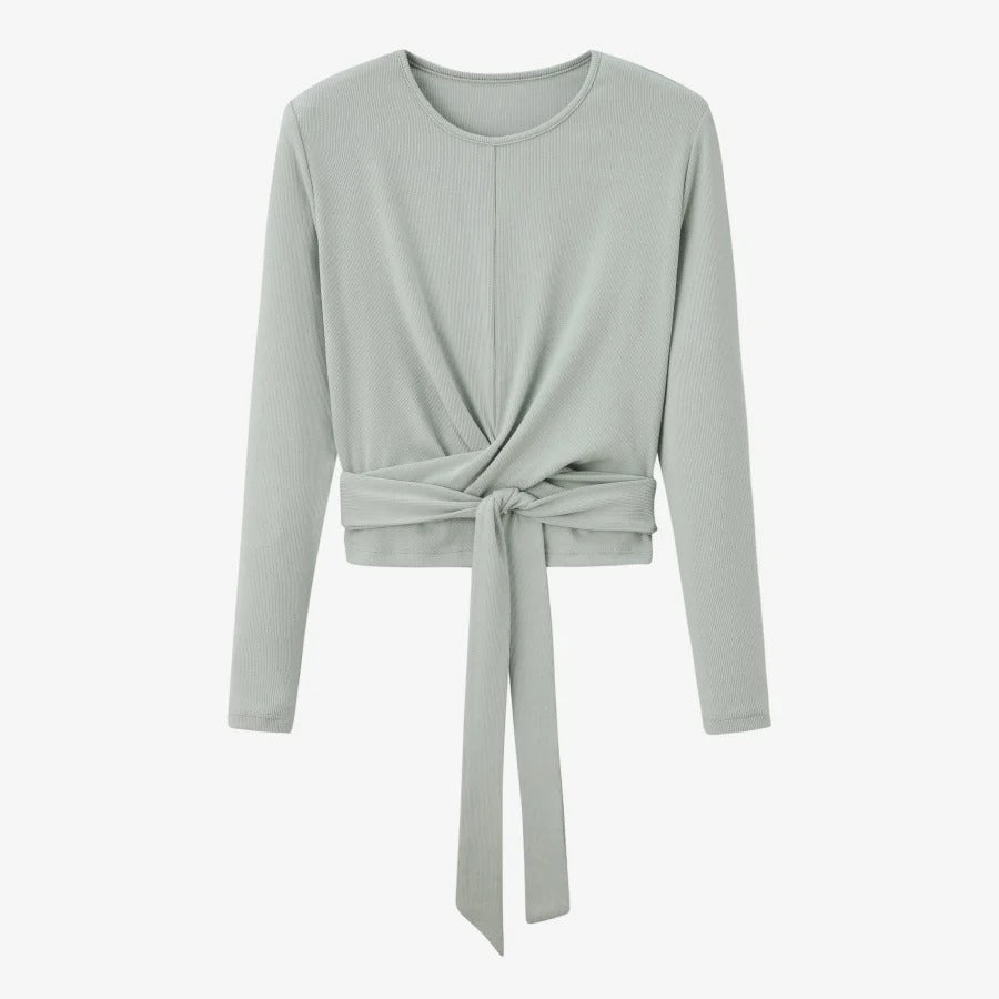 Summer Ribbing Closed-Fit Wrap Tops + Aline dress high Stretch matching sets