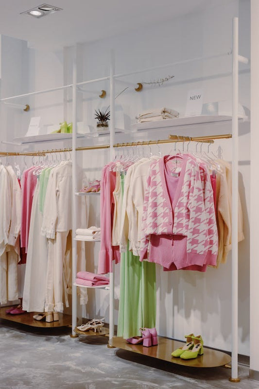 Modern boutique with colorful clothing